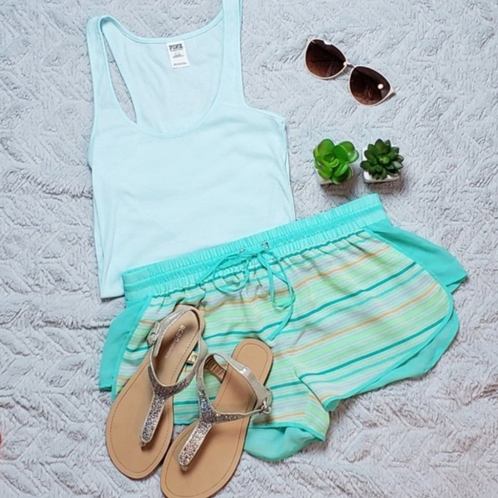Sexy Sport Shorts Run Cover-up Beach Short Aqua